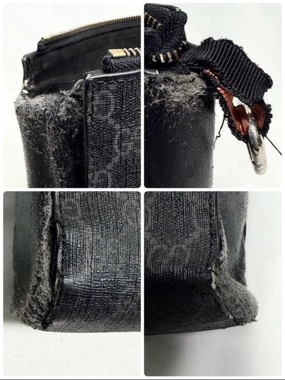 Gucci Men's Messenger Bag in Black and Navy Stripe